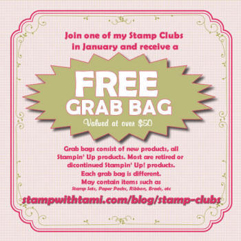Stampin Up Stamp Club free grab bag